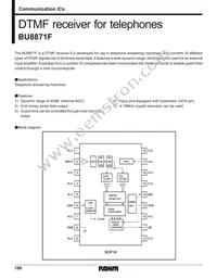 BU8871F-E2 Datasheet Cover