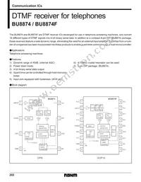 BU8874 Datasheet Cover