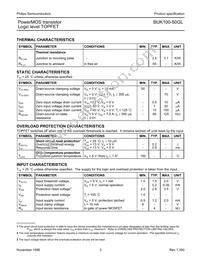 BUK100-50GL Datasheet Page 3