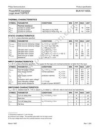 BUK107-50DL Datasheet Page 3