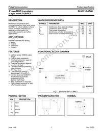 BUK110-50GL Datasheet Cover