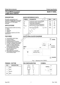 BUK117-50DL Datasheet Cover