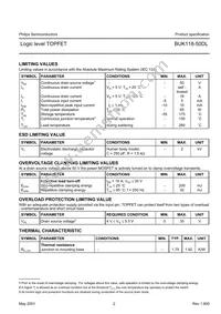 BUK118-50DL Datasheet Page 2