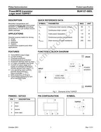 BUK127-50DL Datasheet Cover