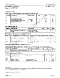 BUK127-50DL Datasheet Page 2