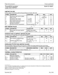 BUK127-50GT Datasheet Page 2