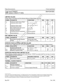 BUK128-50DL Datasheet Page 2