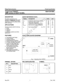 BUK129-50DL Datasheet Cover
