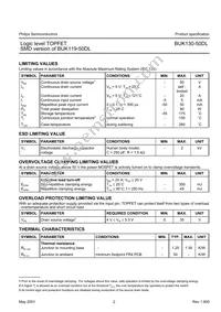 BUK130-50DL Datasheet Page 2