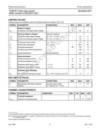 BUK205-50Y Datasheet Page 2