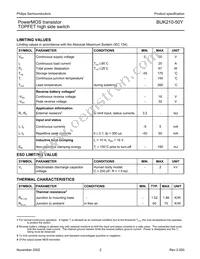 BUK210-50Y Datasheet Page 2