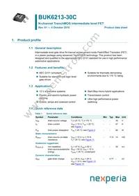 BUK6213-30C Datasheet Cover