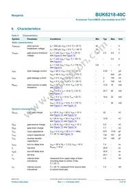 BUK6218-40C Datasheet Page 6