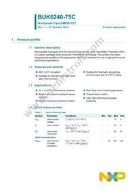 BUK6240-75C Datasheet Page 2