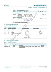 BUK625R0-40C Datasheet Page 2