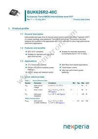 BUK626R2-40C Datasheet Cover