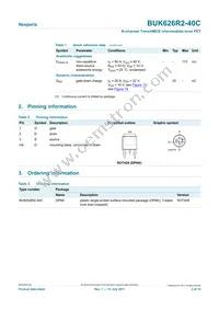 BUK626R2-40C Datasheet Page 2