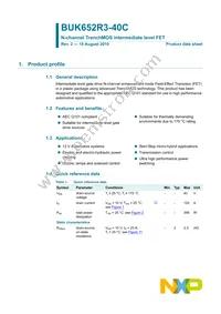 BUK652R3-40C Datasheet Page 2