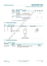 BUK652R3-40C Datasheet Page 3