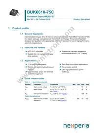 BUK6610-75C Datasheet Cover