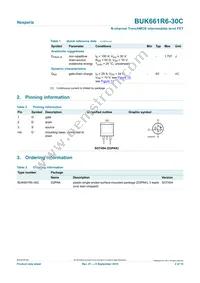 BUK661R6-30C Datasheet Page 2