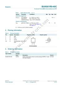 BUK661R9-40C Datasheet Page 2