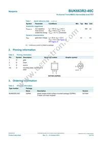 BUK663R2-40C Datasheet Page 2