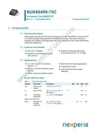 BUK664R8-75C Datasheet Cover