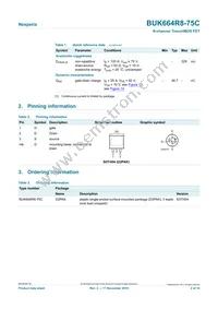 BUK664R8-75C Datasheet Page 2