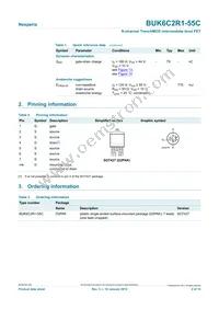 BUK6C2R1-55C Datasheet Page 2