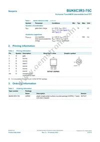 BUK6C3R3-75C Datasheet Page 2