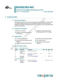 BUK6E3R4-40C Datasheet Cover