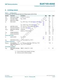 BUK7105-40AIE Datasheet Page 4