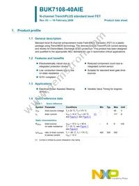 BUK7108-40AIE Datasheet Page 2