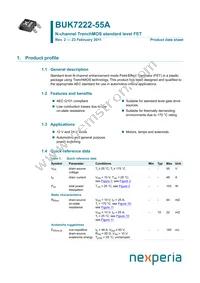 BUK7222-55A Datasheet Cover