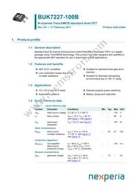 BUK7227-100B Datasheet Cover