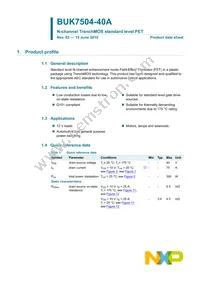 BUK7504-40A Datasheet Page 2
