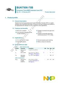 BUK7506-75B Datasheet Page 2