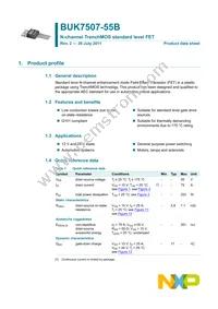BUK7507-55B Datasheet Page 2