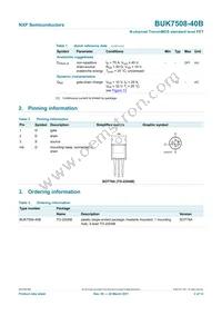 BUK7508-40B Datasheet Page 3