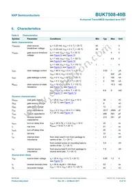 BUK7508-40B Datasheet Page 7