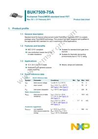 BUK7509-75A Datasheet Page 2