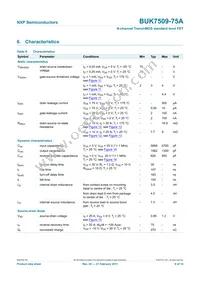 BUK7509-75A Datasheet Page 7