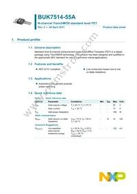 BUK7514-55A Datasheet Cover