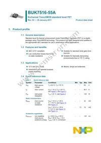 BUK7516-55A Datasheet Page 2