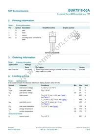 BUK7516-55A Datasheet Page 3