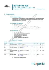 BUK751R8-40E Datasheet Cover