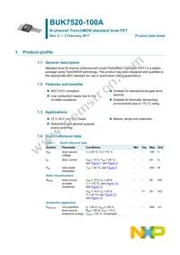 BUK7520-100A Datasheet Page 2