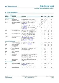 BUK7520-100A Datasheet Page 6