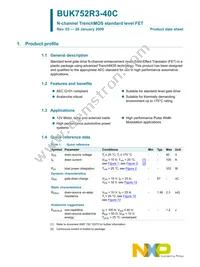 BUK752R3-40C Datasheet Page 2